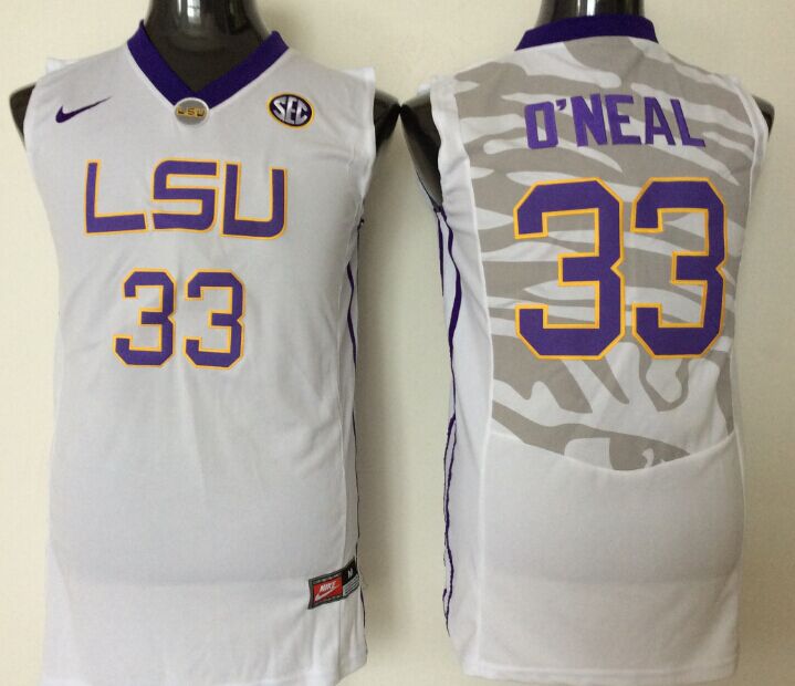 NCAA Men LSU Tigers #33 o neal white->ncaa teams->NCAA Jersey